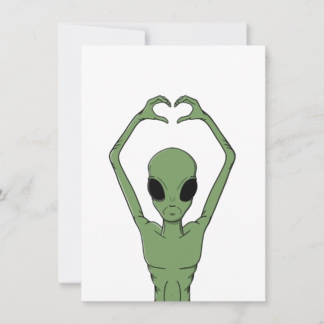 Convite Pose do Coração Alien (Frente)