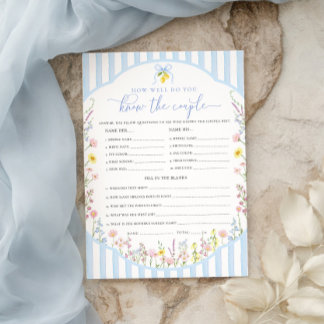 Convite Posey How Well Do You Know The Couple Game