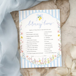 Convite Posey Literary Loves Game