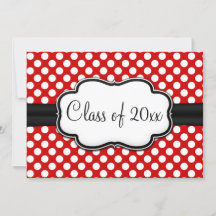 Posh Red Polka Dot Graduation