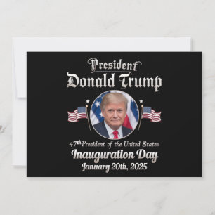 Convite Posse do presidente Trump 2025 47º presidente dos 