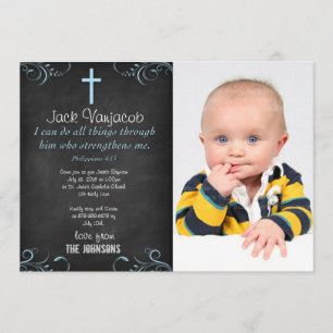 Convite Posso fazer tudo através do Cristo Baby