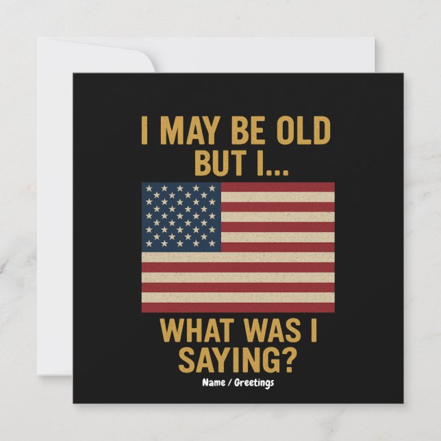 Convite Posso Ser Velho, Mas... Espera, O Que Estava Dizen (Frente)