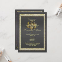 Possuir Aniversário Dourado e Preto, Brilhante e B