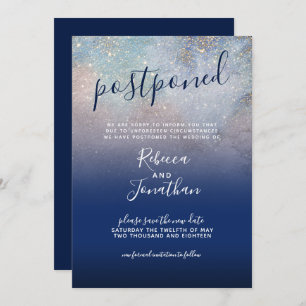 Convite Postado Escrito no Marinho das Estrelas Casamento 