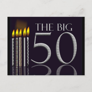 Convite postal de 50.º aniversário - Personalizado