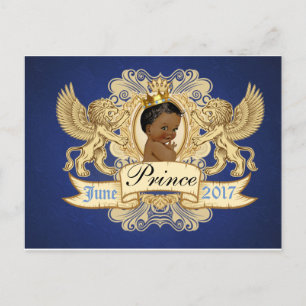 Convite postal Real Africano Príncipe Elegante