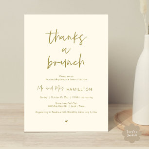 Convite Postar Brunch de casamento, Obrigados de um Convit