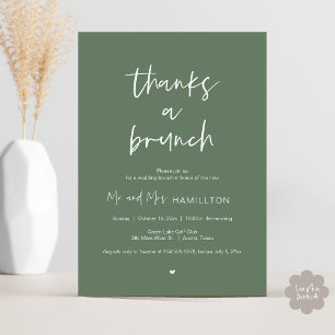 Convite Postar Brunch de casamento, Obrigados de um Convit