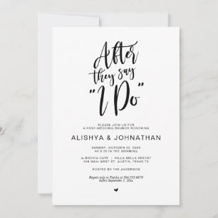 Convite Postar Brunch, Rustic Black Script