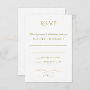 Convite PostCard RSVP de Casamento Simples