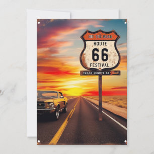 Convite POSTCARD Texas Route 66