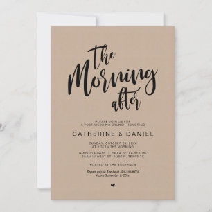 Convite Poste o Brunch de casamento, na manhã seguinte, K