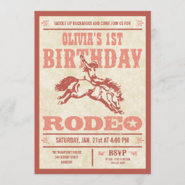 Convite Poster de Aniversário de Garota Rosa