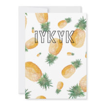 Pôster de papel de parede decorativo de abacaxi 'i