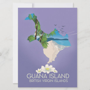 Convite Poster de viagens das Ilhas Virgens Britânicas da 