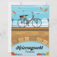 Poster de viagens do Canal de Amsterdã Keizersgrac