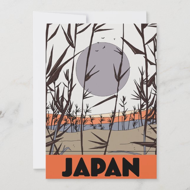 Convite Poster de viagens do Japão (Frente)