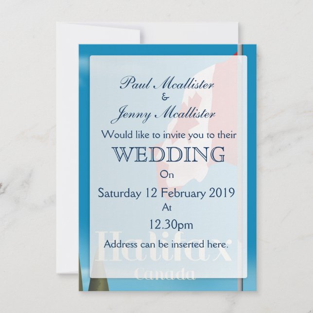 Convite Poster de viagens Halifax Canadá (Frente)