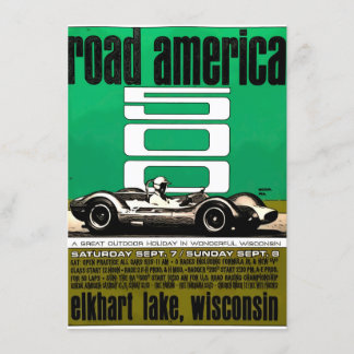 Convite Poster ,Race America 500, Elkhart Lake