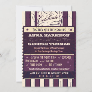 Convite Poster Rustic: Casamento Personalizado de Sonho de