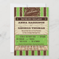 Poster Rustic: Casamento Personalizado Verde da Ap