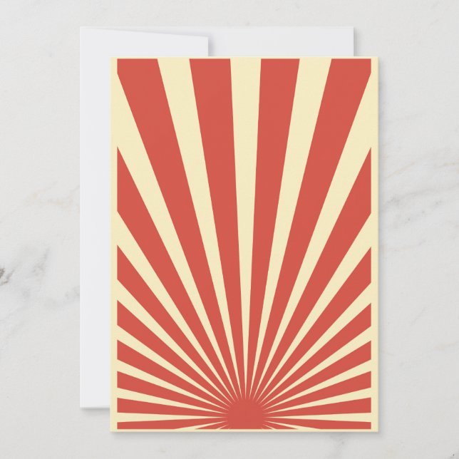 Convite Posters de explosão solar azul de vindima (Frente)