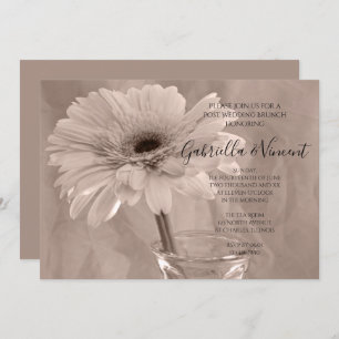 Convite Posto de Casamento de Daisy, Rosa-Rosa-Pálido, Bru