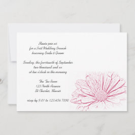 Convite Posto de efeito da flor rosa-margarida Casamento B