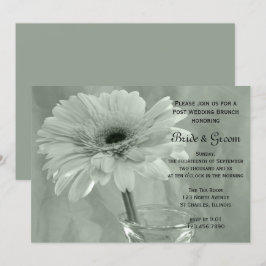 Convite Posto de margarida verde-tinada Casamento Brunch