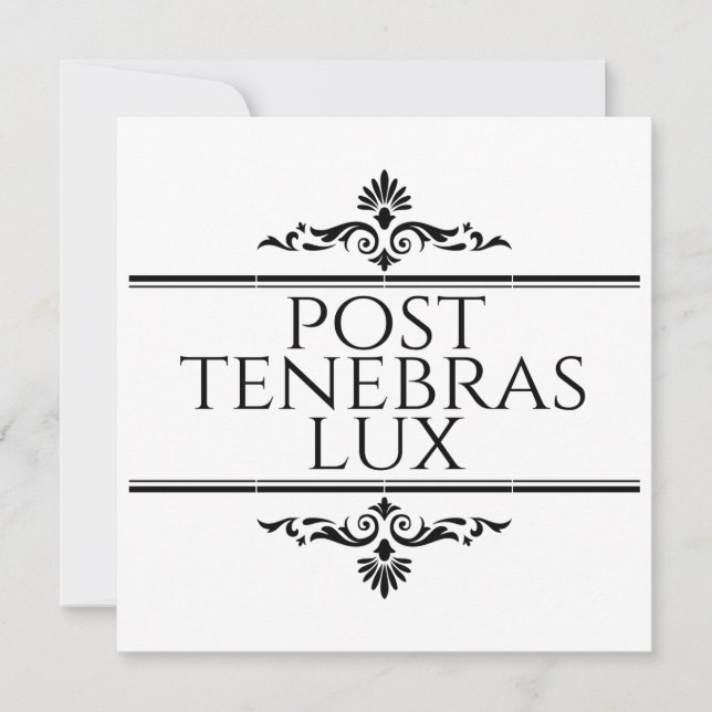 Convite Posto Tenebras Lux (Frente)