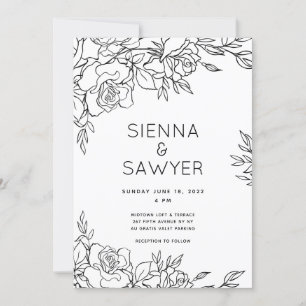 Convite Posy de Rosas Casamento