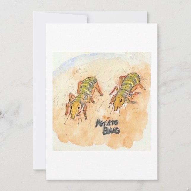 Convite Potato Bug Greeting Card (Frente)