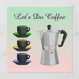 Convite Pote De Café Espresso Italiano