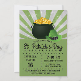 Convite Pote o' Dourado Leprechaun Hat