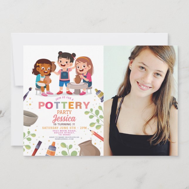 Convite Potes de Fazer de potência Artesanatos de arte de  (Frente)