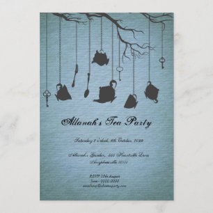 Convite Potes e Copas e Chaves Festa de Aniversário do Chá