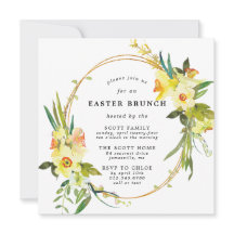 Praça Brunch Páscoa Daffodil Amarelo