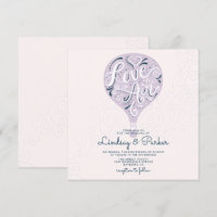 Praça de Casamento Roxo com Lavanda de Amor com Mã