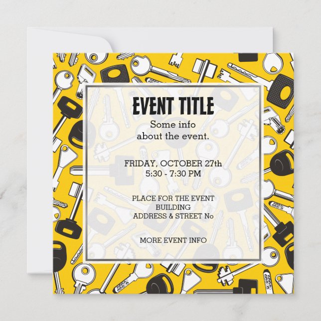 Convite Praça de Fundo do Conjunto de Chaves (Frente)