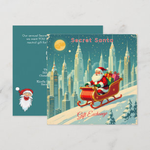 Convite Praça de Intercâmbio de Presentes do Papai Noel na
