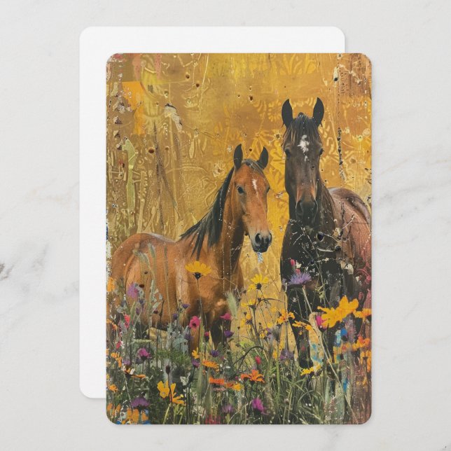 Convite Prado de Cavalo Selvagem (Frente/Verso)