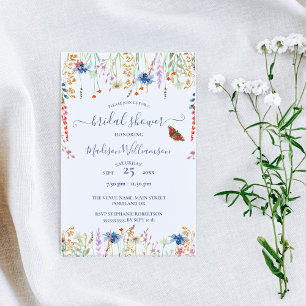 Convite Prado de Flores Silvestres & Chuveiro de Noiva Bor
