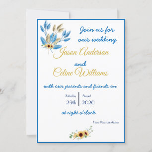 Convite Prados de Pampas e Sunflower Invitation