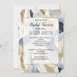 Convite Praia Abstrata de Areia do Mar Oceano Creme Azul