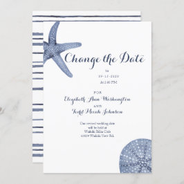 Convite Praia Alterar a Placa de Aquarela de Data