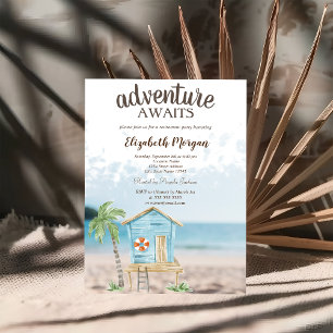 Convite Praia,Areia,Festa de Aposentadoria na Casa de Prai