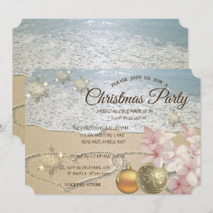 Convite Praia, Bolas de Natal, Plumeria Festa Corporativa
