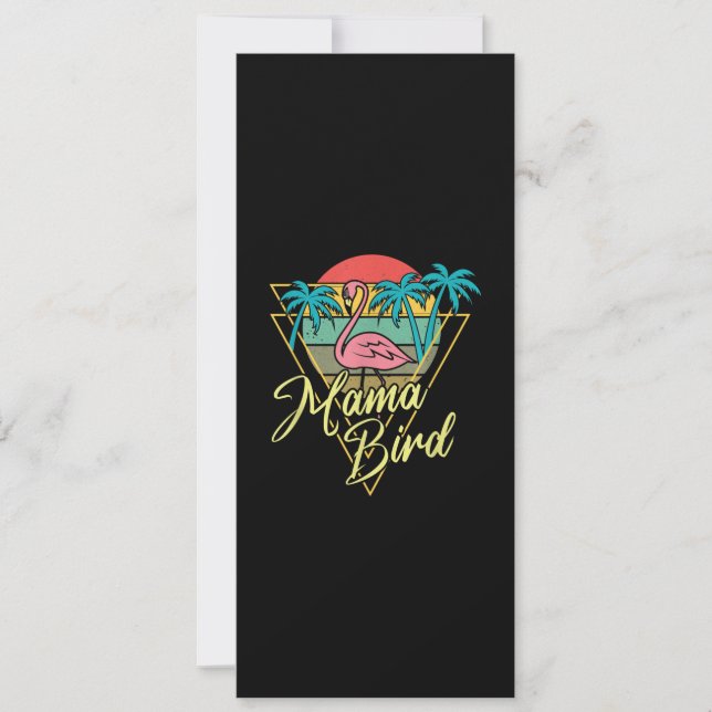 Convite Praia de Palm Sunset Sunset Palm 80 da Mama Bird F (Frente)