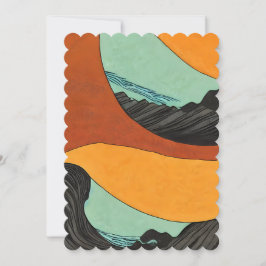 Convite Praia de Tons Terrosos Tatuada